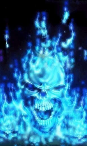 [48+] Blue Fire Skull Wallpaper on WallpaperSafari