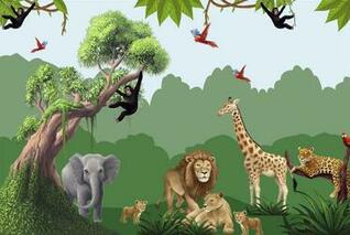 [48+] Jungle Theme Wallpaper for Kids on WallpaperSafari