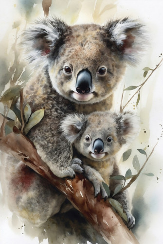 Koala in the Fairytale Forest II print by Michael artefacti