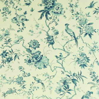 Art Deco Shell - Blue Wallpaper by Julianne Taylor Style