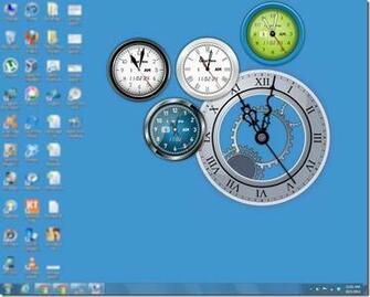 win 10 desktop clock