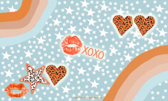 Free and customizable heart background templates