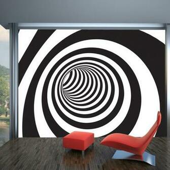 Free download 8d5d3d papel Mural Zebra spiral Stripe blackwhite 3D