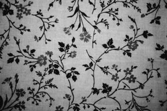 Black on White Floral Print Fabric Texture Picture, Free Photograph