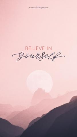 Free Cute Believe in Yourself Mobile Wallpaper