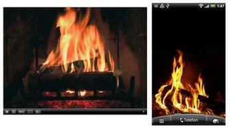 free live fireplace screensaver