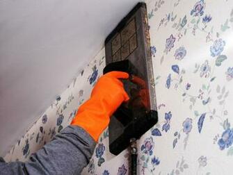 wallpaper paste or glue must be scrubbed and removed and then