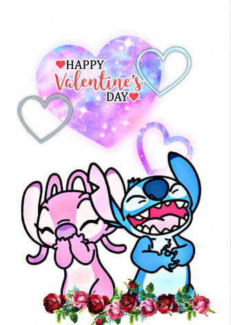 Valentine Lilo and Angel Iron on Transfer Decal