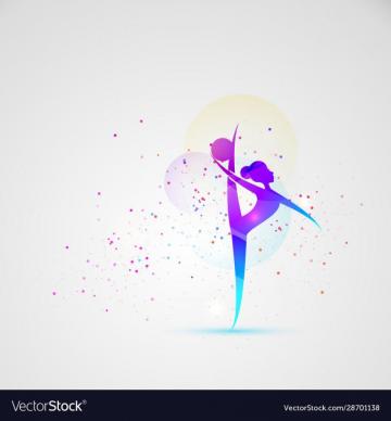 Animated Women Gymnastic Exercises Background Illustration Royalty