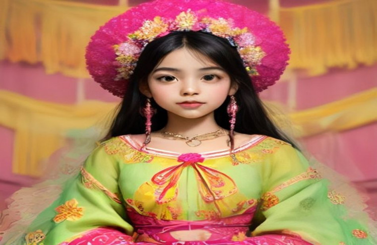 Mexican Girl AI Wallpaper