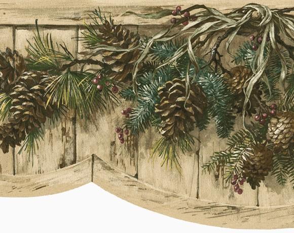 Free download Pine Cone Garland Wallpaper Border FG35652B Lodge Cabin