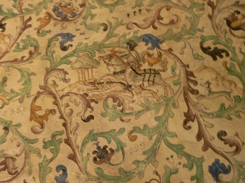 Free download bedroom wallpaper from the early 1960s A Fox Hunting