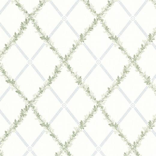 Free download Blue and White Hampton Trellis Wallpaper
