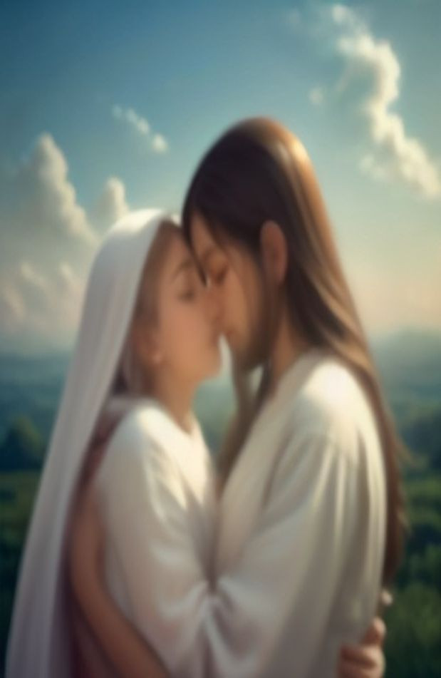 Jesus Christ Mother Mary AI Wallpaper