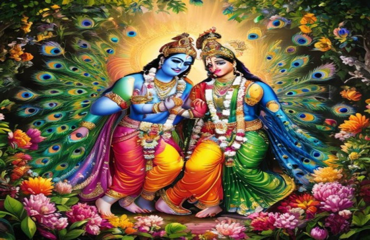 Radha Krishna HD AI Wallpaper