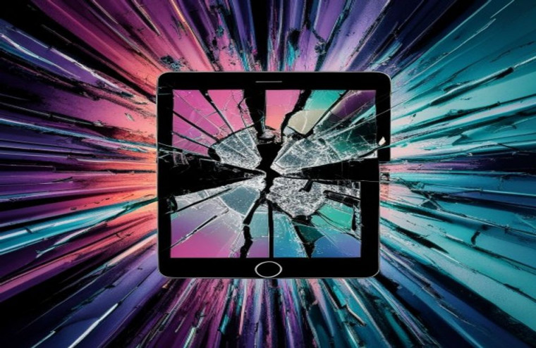 Broken iPad AI Wallpaper