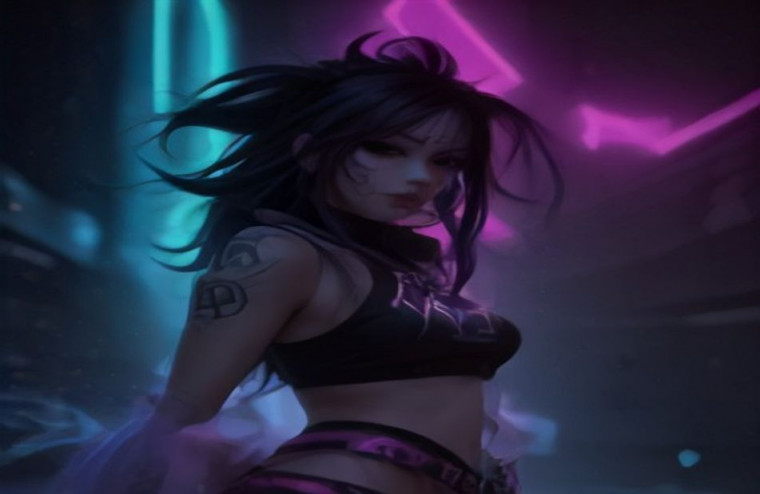 Akali Kda AI Wallpaper