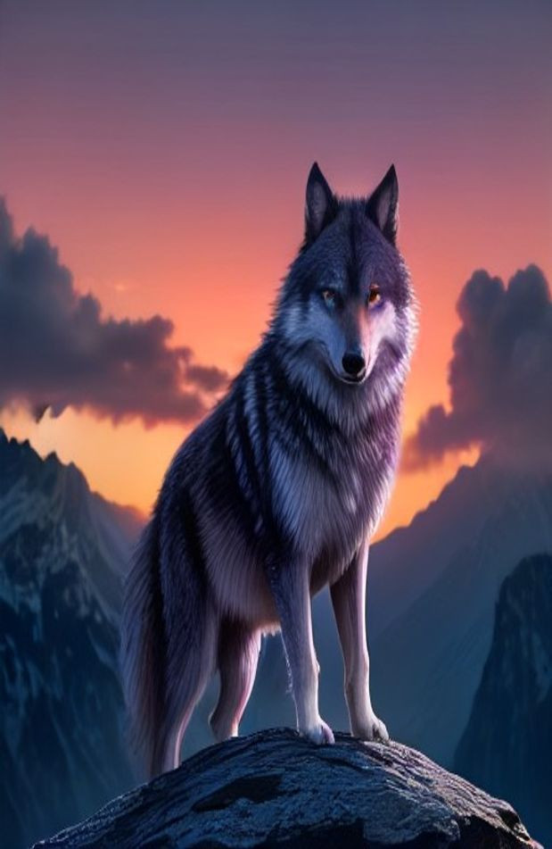 Really Cool Wolf AI Wallpaper