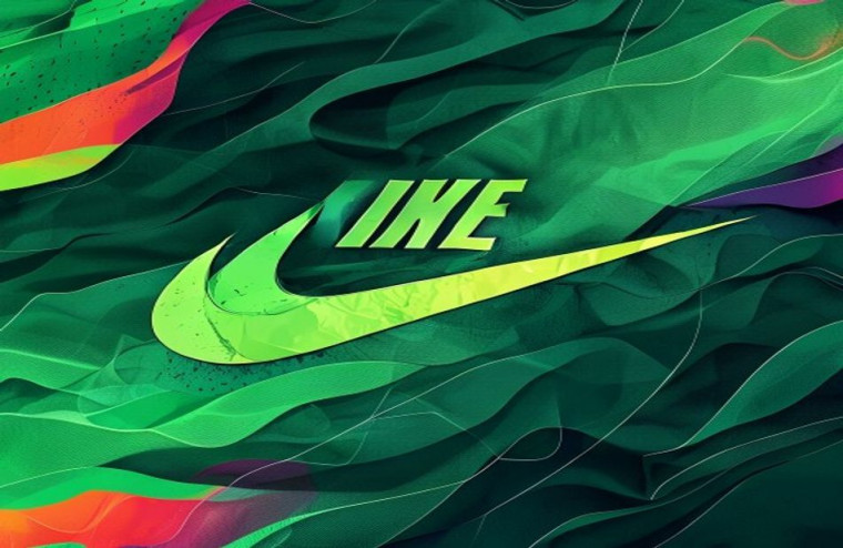 Green Nike AI Wallpaper