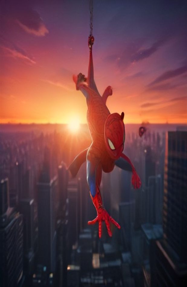 Spiderman Cartoon AI Wallpaper
