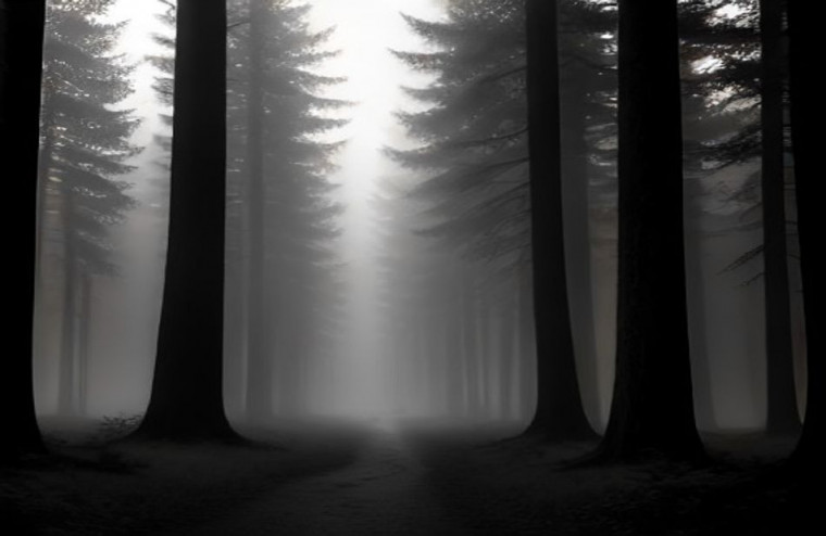 Black And White Nature AI Wallpaper