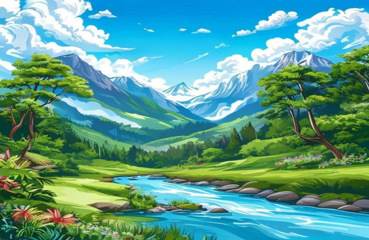 Santa Banta Nature AI Wallpaper