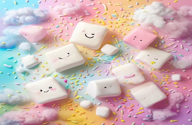 Cute Marshmallow AI Wallpaper