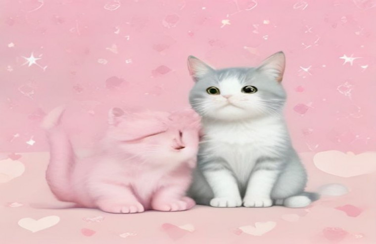Kawaii Cat AI Wallpaper