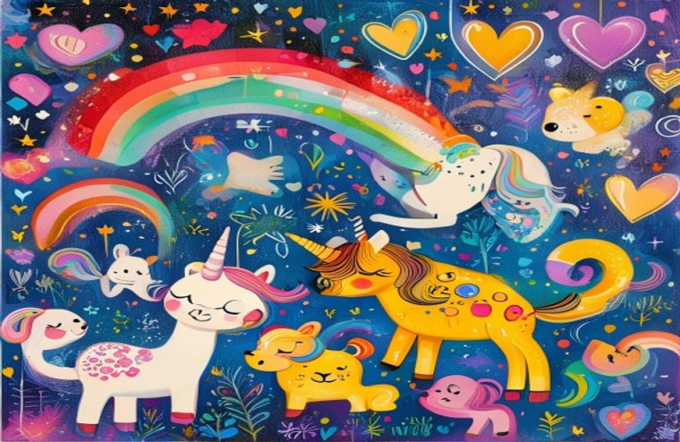 Lisa Frank AI Wallpaper