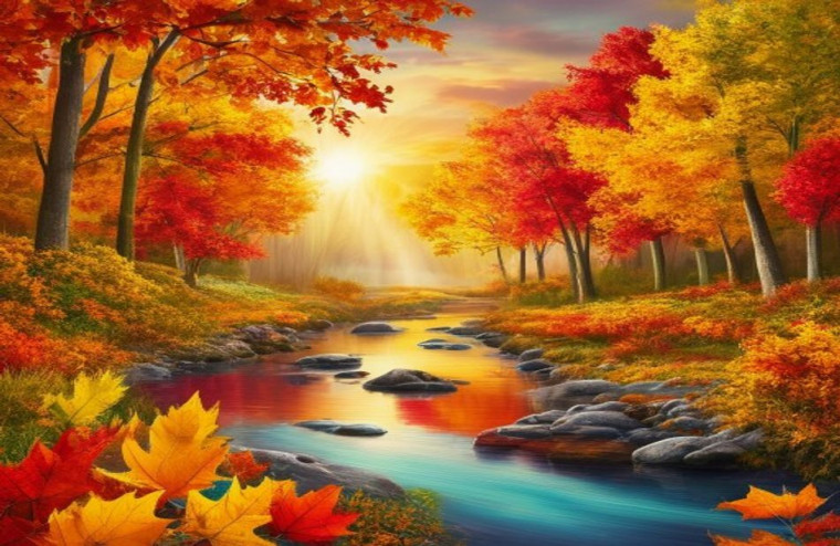 HD Autumn AI Wallpaper