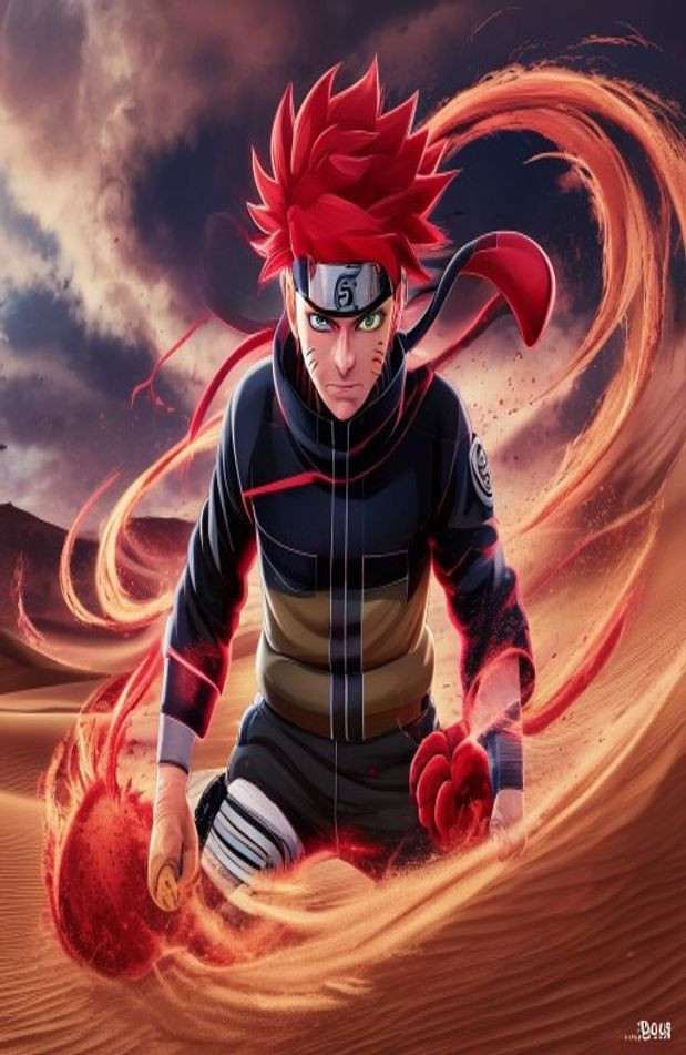 Gaara HD AI Wallpaper