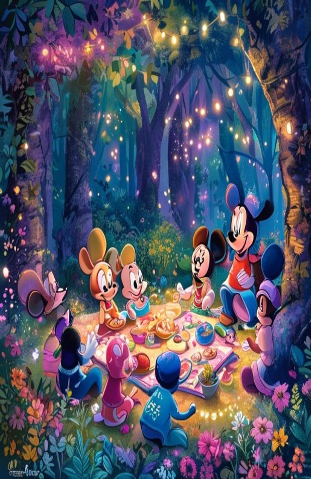 Cute Disney AI Wallpaper