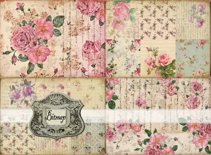 Free download Bird Rose French Cottage Floral Victorian Wallpaper ...