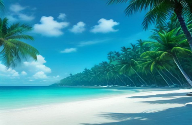 Tropical Island AI Wallpaper