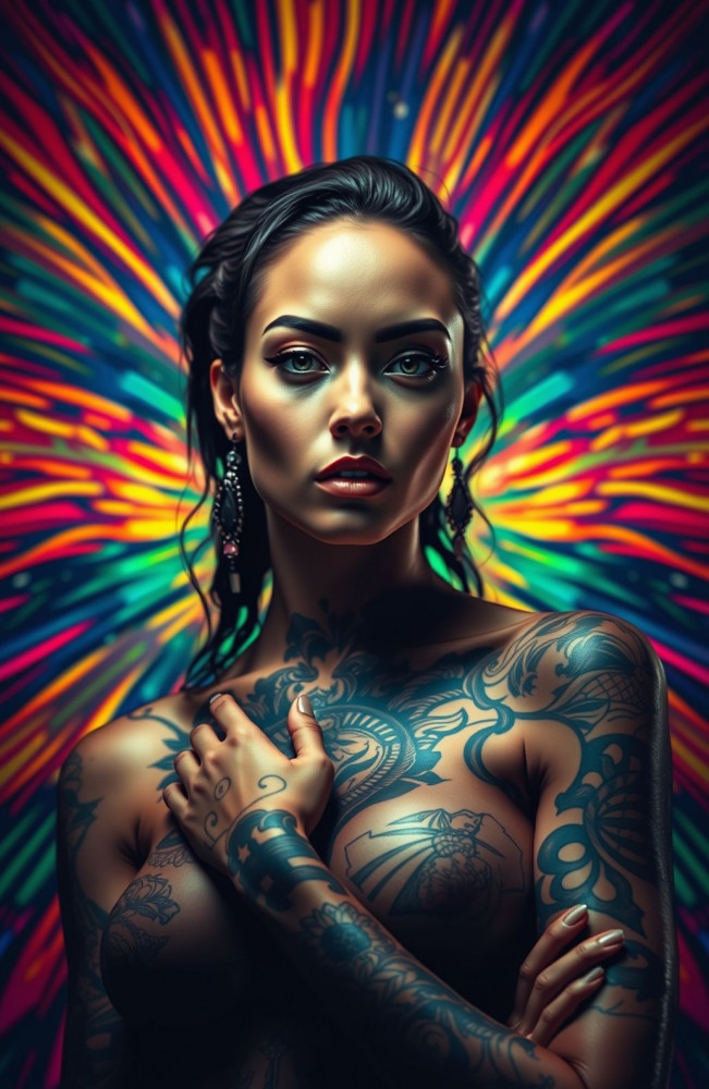 Tattoo Women AI Wallpaper