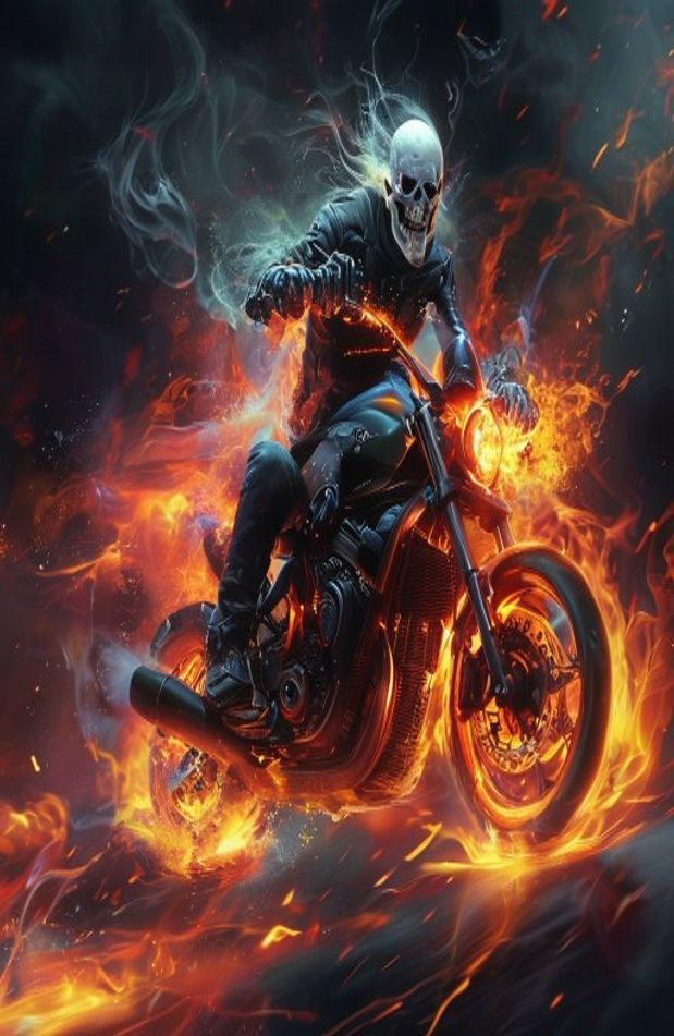 Ghost Rider HD AI Wallpaper