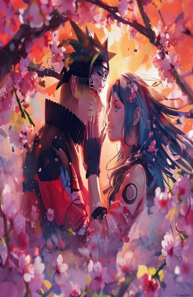 Naruto And Hinata AI Wallpaper