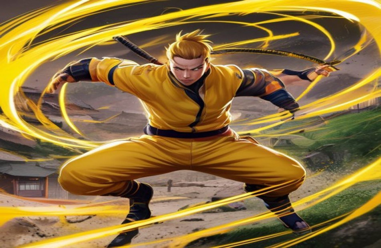 Yellow Flash Minato AI Wallpaper