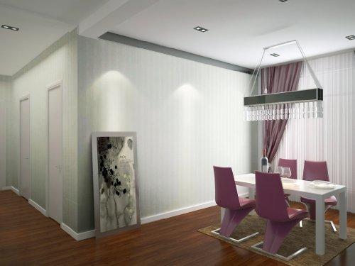 Silver And Black Striped Wallpaper Living Room