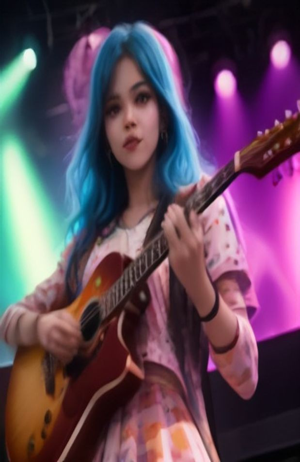 Guitar Girls AI Wallpaper
