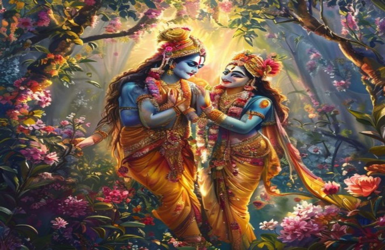 Radha Krishna HD AI Wallpaper