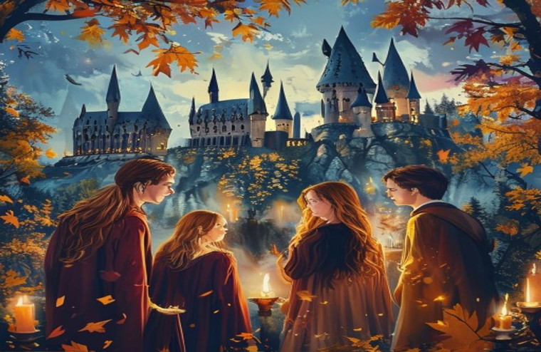 Harry Ron And Hermione AI Wallpaper