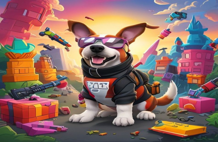 Doggo Fortnite AI Wallpaper