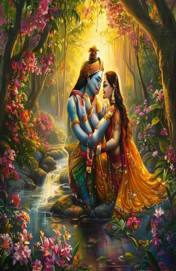 Radha Krishna HD AI Wallpaper