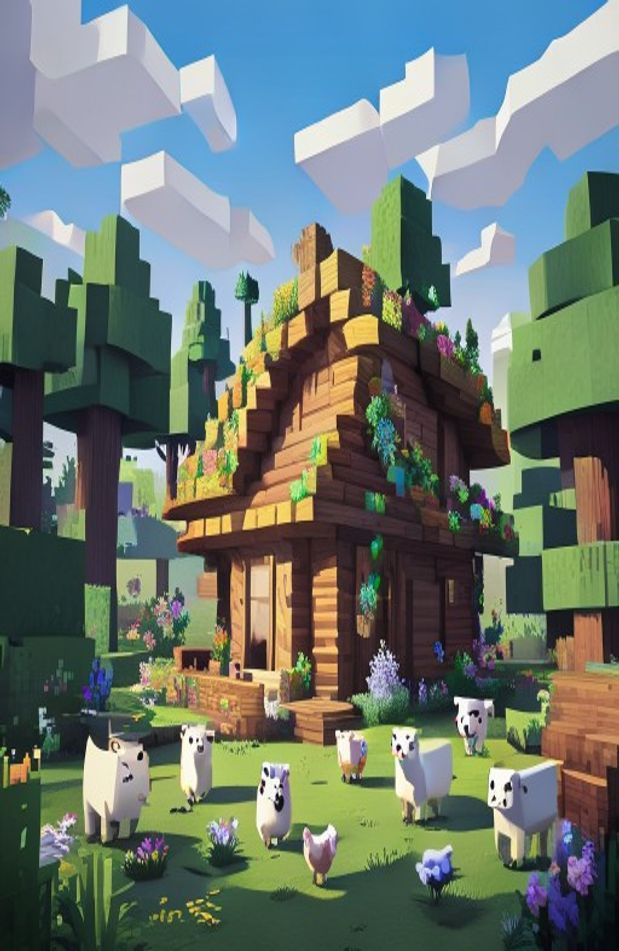 Minecraft Gif AI Wallpaper