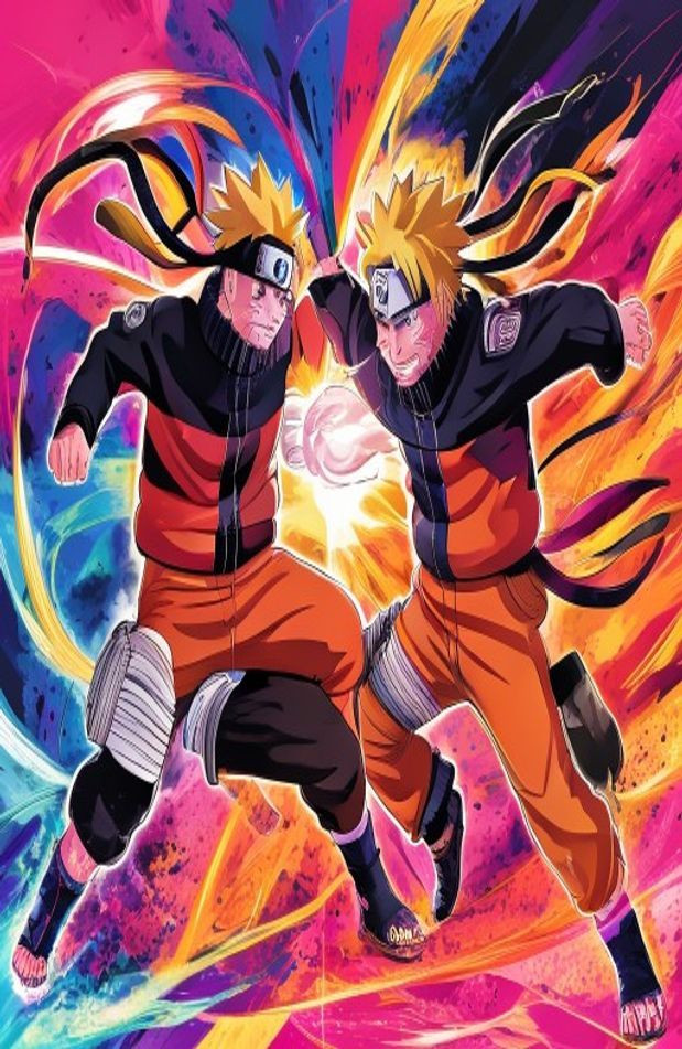 Naruto And Minato AI Wallpaper
