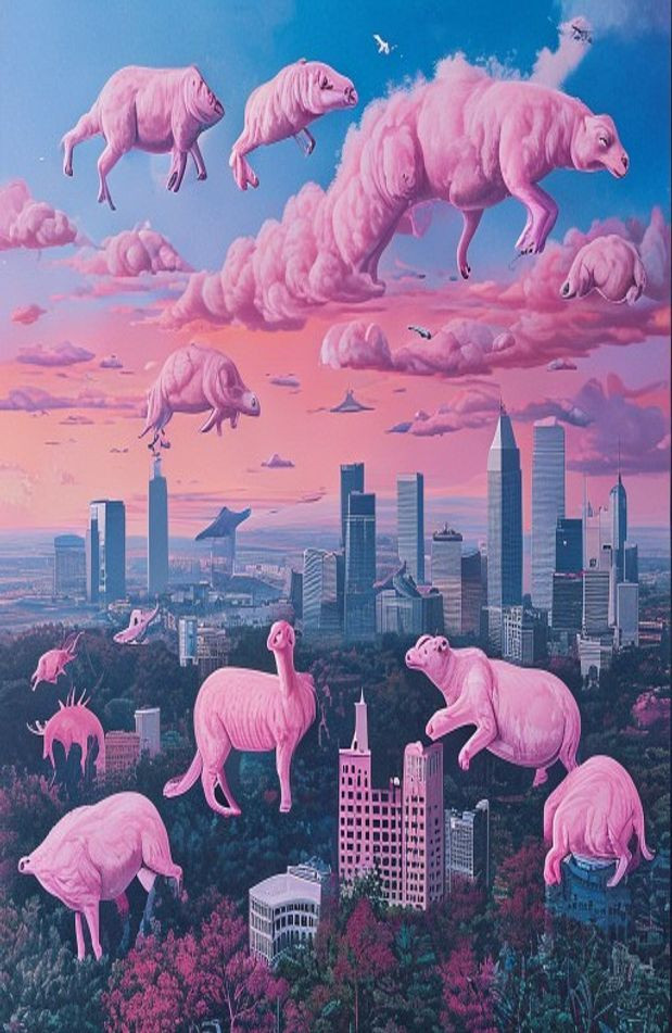 Pink Floyd Animals AI Wallpaper