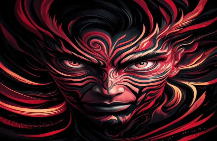 Mangekyou Sharingan AI Wallpaper