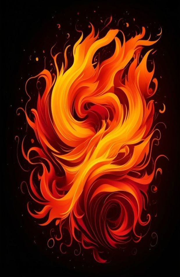 Cool Fire AI Wallpaper