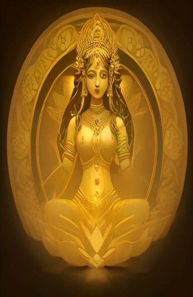 God Lakshmi AI Wallpaper